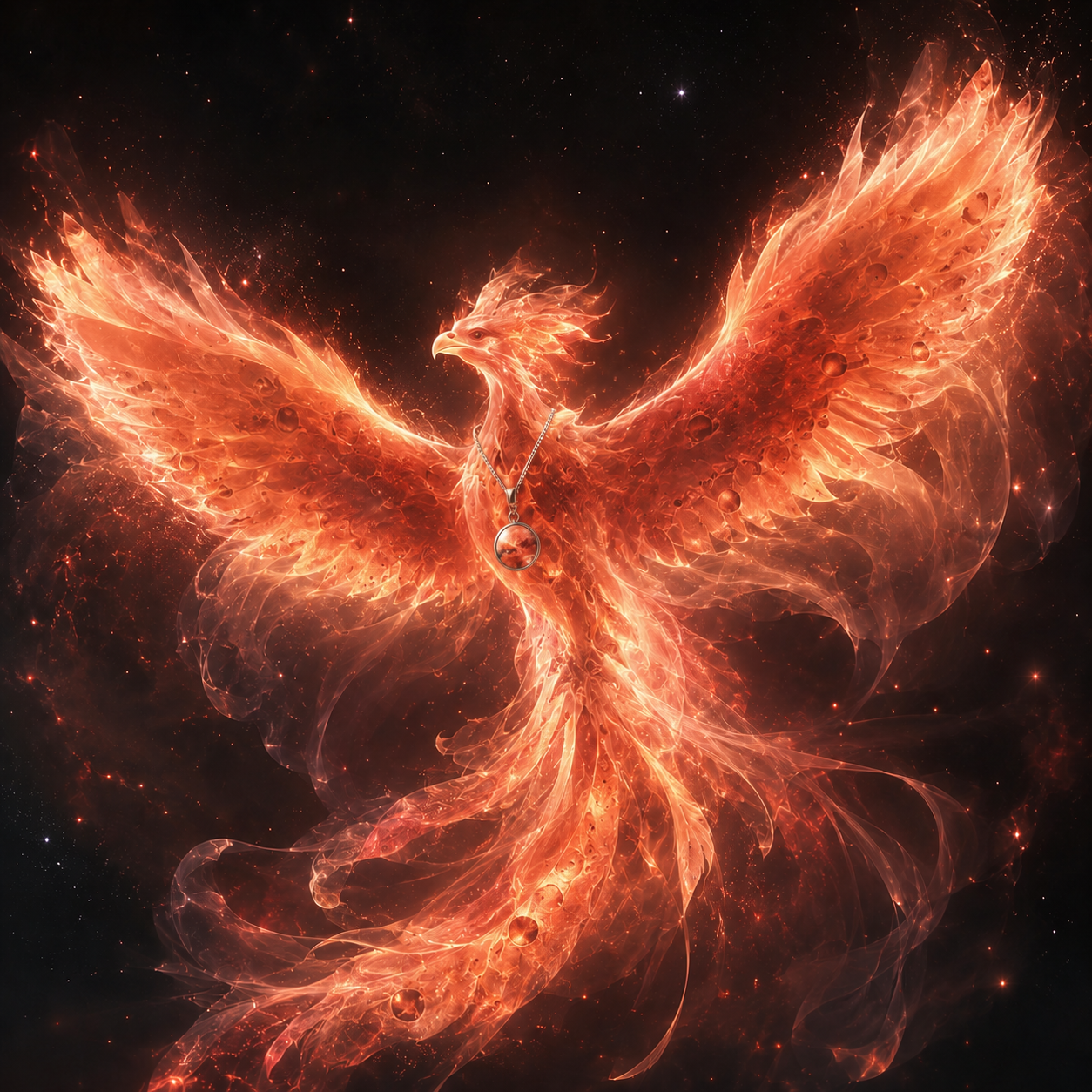 Radiant Phoenix guardian animal design